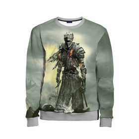 Детский свитшот 3D с принтом Dark Souls в городе Новоалтайск, 100% полиэстер | свободная посадка, прямой крой, мягкая тканевая резинка на рукавах и понизу свитшота | dark | souls | дракон | души | игра | лордран | темные
