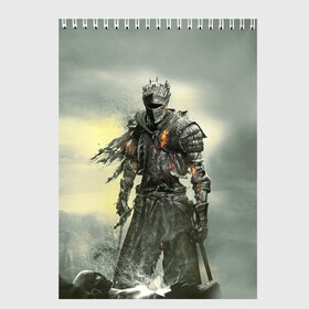 Скетчбук с принтом Dark Souls в городе Новоалтайск, 100% бумага
 | 48 листов, плотность листов — 100 г/м2, плотность картонной обложки — 250 г/м2. Листы скреплены сверху удобной пружинной спиралью | dark | souls | дракон | души | игра | лордран | темные