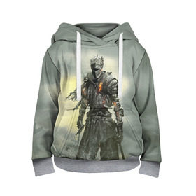 Детская толстовка 3D с принтом Dark Souls в городе Новоалтайск, 100% полиэстер | двухслойный капюшон со шнурком для регулировки, мягкие манжеты на рукавах и по низу толстовки, спереди карман-кенгуру с мягким внутренним слоем | dark | souls | дракон | души | игра | лордран | темные