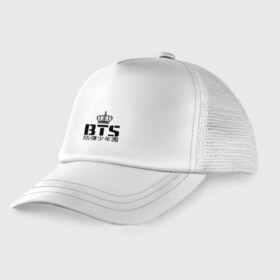Детская кепка тракер с принтом Bangtan Boys в городе Новоалтайск, Козырек - 100% хлопок. Кепка - 100% полиэстер, Задняя часть - сетка | универсальный размер, пластиковая застёжка | bangtan boys | bts | j hope | jimin | jin | jungkook | k pop | rm | sonyeondan | suga | v | бойз бойс | бойскауты | бтс бенгтан. бангтан | группа | к поп | корейская | пуленепробиваемые | хип хоп