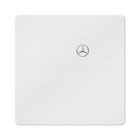 Магнит виниловый Квадрат с принтом MERCEDES BENZ CARBON в городе Новоалтайск, полимерный материал с магнитным слоем | размер 9*9 см, закругленные углы | Тематика изображения на принте: amg | mercedes | марка | машины | мерседес