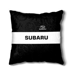 Подушка 3D с принтом SUBARU SPORT в городе Новоалтайск, наволочка – 100% полиэстер, наполнитель – холлофайбер (легкий наполнитель, не вызывает аллергию). | состоит из подушки и наволочки. Наволочка на молнии, легко снимается для стирки | subaru | автомобильные | машины | субару