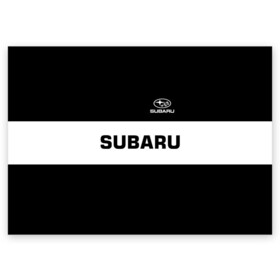 Поздравительная открытка с принтом SUBARU | СУБАРУ в городе Новоалтайск, 100% бумага | плотность бумаги 280 г/м2, матовая, на обратной стороне линовка и место для марки
 | subaru | автомобильные | машины | субару