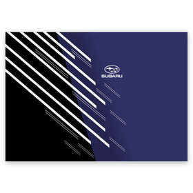 Поздравительная открытка с принтом SUBARU SPORT в городе Новоалтайск, 100% бумага | плотность бумаги 280 г/м2, матовая, на обратной стороне линовка и место для марки
 | subaru | автомобильные | машины | субару