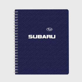 Тетрадь с принтом SUBARU CARBON в городе Новоалтайск, 100% бумага | 48 листов, плотность листов — 60 г/м2, плотность картонной обложки — 250 г/м2. Листы скреплены сбоку удобной пружинной спиралью. Уголки страниц и обложки скругленные. Цвет линий — светло-серый
 | subaru | автомобильные | машины | субару