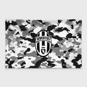 Флаг-баннер с принтом FC Juventus Camouflage в городе Новоалтайск, 100% полиэстер | размер 67 х 109 см, плотность ткани — 95 г/м2; по краям флага есть четыре люверса для крепления | football | italia | juve | juventus | logo | sport | арт | италия | лига | лого | спорт | текстура | фк | футбол | футбольный клуб | эмблема | ювентус