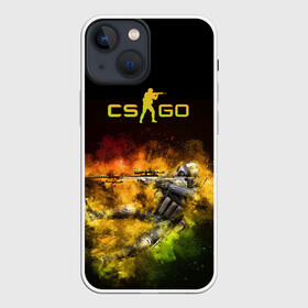 Чехол для iPhone 13 mini с принтом Counter Strike в городе Новоалтайск,  |  | counter strike | cs | gun | rifle | terrorists win | автомат | винтовка | го | игра | каэс | каэска | контра | краски | кс | м4 | оружие | пистолет | райфл | ствол | холи | шутер | эмка | эмочка | яркий