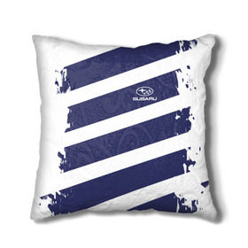 Подушка 3D с принтом SUBARU SPORT в городе Новоалтайск, наволочка – 100% полиэстер, наполнитель – холлофайбер (легкий наполнитель, не вызывает аллергию). | состоит из подушки и наволочки. Наволочка на молнии, легко снимается для стирки | subaru | автомобильные | субару