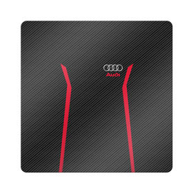 Магнит виниловый Квадрат с принтом AUDI SPORT CARBON в городе Новоалтайск, полимерный материал с магнитным слоем | размер 9*9 см, закругленные углы | audi | ауди | марка | машины