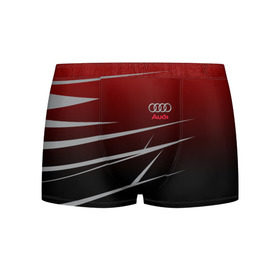 Мужские трусы 3D с принтом AUDI SPORT в городе Новоалтайск, 50% хлопок, 50% полиэстер | классическая посадка, на поясе мягкая тканевая резинка | audi | ауди | марка | машины