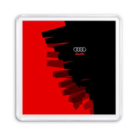 Магнит 55*55 с принтом AUDI SPORT в городе Новоалтайск, Пластик | Размер: 65*65 мм; Размер печати: 55*55 мм | audi | ауди | марка | машины