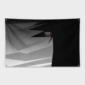 Флаг-баннер с принтом AUDI SPORT в городе Новоалтайск, 100% полиэстер | размер 67 х 109 см, плотность ткани — 95 г/м2; по краям флага есть четыре люверса для крепления | audi | ауди | марка | машины