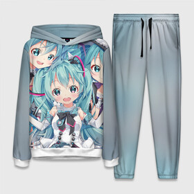 Женский костюм 3D (с толстовкой) с принтом Miku множество в городе Новоалтайск,  |  | anime | hatsune miku | vocaloid | аниме | вокалоид | мику хатсуне