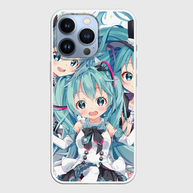 Чехол для iPhone 13 Pro с принтом Miku множество в городе Новоалтайск,  |  | Тематика изображения на принте: anime | hatsune miku | vocaloid | аниме | вокалоид | мику хатсуне