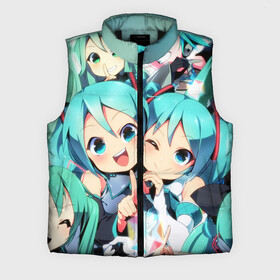 Мужской жилет утепленный 3D с принтом Vocaloid в городе Новоалтайск,  |  | Тематика изображения на принте: anime | hatsune miku | vocaloid | аниме | вокалоид | мику хатсуне