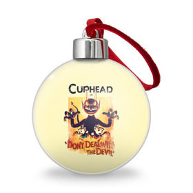 Ёлочный шар с принтом Cuphead в городе Новоалтайск, Пластик | Диаметр: 77 мм | cuphead | капхед | компьтерная игра