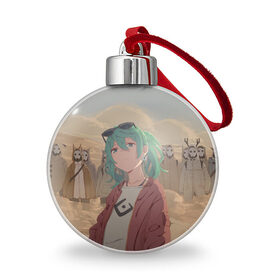 Ёлочный шар с принтом Аниме в городе Новоалтайск, Пластик | Диаметр: 77 мм | anime | hatsune miku | vocaloid | вокалоид | мику хатсуне