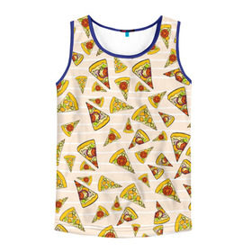 Мужская майка 3D с принтом Pizza love в городе Новоалтайск, 100% полиэстер | круглая горловина, приталенный силуэт, длина до линии бедра. Пройма и горловина окантованы тонкой бейкой | 14 февраля | love | pizza | valentine | любовь
