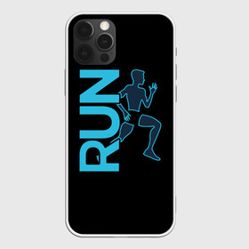 Чехол для iPhone 12 Pro Max с принтом RUN в городе Новоалтайск, Силикон |  | Тематика изображения на принте: бег | зал | здоровья | сила | синий | спорт | темный | человек