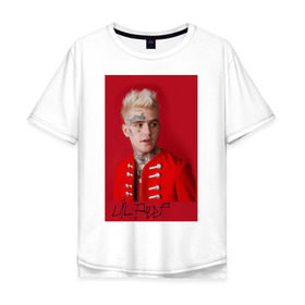 Мужская футболка хлопок Oversize с принтом Lil Peep - 104 в городе Новоалтайск, 100% хлопок | свободный крой, круглый ворот, “спинка” длиннее передней части | lil peep | лил пип | маленький пип