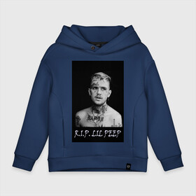 Детское худи Oversize хлопок с принтом Lil Peep - 109 в городе Новоалтайск, френч-терри — 70% хлопок, 30% полиэстер. Мягкий теплый начес внутри —100% хлопок | боковые карманы, эластичные манжеты и нижняя кромка, капюшон на магнитной кнопке | lil peep | лил пип | маленький пип