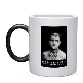 Кружка хамелеон с принтом Lil Peep - 109 в городе Новоалтайск, керамика | меняет цвет при нагревании, емкость 330 мл | Тематика изображения на принте: lil peep | лил пип | маленький пип