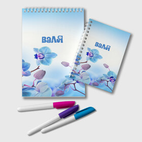 Блокнот с принтом Валя в городе Новоалтайск, 100% бумага | 48 листов, плотность листов — 60 г/м2, плотность картонной обложки — 250 г/м2. Листы скреплены удобной пружинной спиралью. Цвет линий — светло-серый
 | Тематика изображения на принте: flower | name | spring | букет | валя | весна | имена | имя | природа | узор | цветочный | цветы