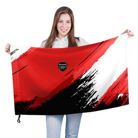 Флаг 3D с принтом Arsenal 2018 Original в городе Новоалтайск, 100% полиэстер | плотность ткани — 95 г/м2, размер — 67 х 109 см. Принт наносится с одной стороны | football | soccer | арсенал