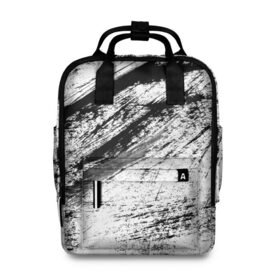 Женский рюкзак 3D с принтом gray&black colors в городе Новоалтайск, 100% полиэстер | лямки с регулируемой длиной, сверху ручки, чтобы рюкзак нести как сумку. Основное отделение закрывается на молнию, как и внешний карман. Внутри два дополнительных кармана, один из которых закрывается на молнию. По бокам два дополнительных кармашка, куда поместится маленькая бутылочка
 | abstraction | watercolor | абстракция красок | акварель | брызги красок | живопись | краска | потертость красок | размытые краски | текстуры | черно белый | яркие | яркие краски