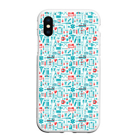 Чехол для iPhone XS Max матовый с принтом 36 6 в городе Новоалтайск, Силикон | Область печати: задняя сторона чехла, без боковых панелей | Тематика изображения на принте: аптека | врач | гиппократ | градусник | медбрат | медик | медсестра | пинцет | скорая | скорая помощь