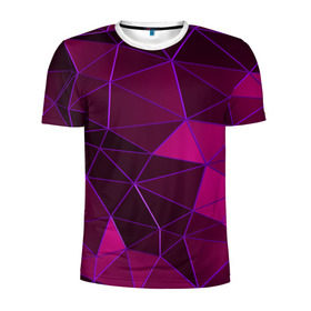 Мужская футболка 3D спортивная с принтом Mosaic fashion в городе Новоалтайск, 100% полиэстер с улучшенными характеристиками | приталенный силуэт, круглая горловина, широкие плечи, сужается к линии бедра | abstraction | geometry | polygon | абстракция | геометрия | грань | краски | кубик | кубики | линии | мозаика | полигон | разноцветные | ребро | текстура | тени | узор