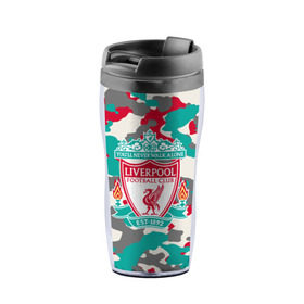 Термокружка-непроливайка с принтом FC Liverpool в городе Новоалтайск, внутренняя часть — пищевой пластик, наружная часть — прозрачный пластик, между ними — полиграфическая вставка с рисунком | объем — 350 мл, герметичная крышка | Тематика изображения на принте: england | football | liverpool fc | logo | sport | англия | арт | камуфляж | ливерпуль | лига | лого | милитари | спорт | текстура | фк | футбол | футбольный клуб | эмблема