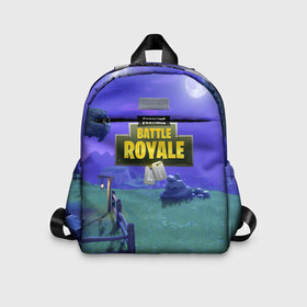 Детский рюкзак 3D с принтом Fortnite Night  в городе Новоалтайск, 100% полиэстер | лямки с регулируемой длиной, сверху петелька, чтобы рюкзак можно было повесить на вешалку. Основное отделение закрывается на молнию, как и внешний карман. Внутри дополнительный карман. По бокам два дополнительных кармашка | 99 problem | 99 problems | abstract | battle | black | fortnite | heroes | night | royale | survival | абстракция | битва | королевская | королей | ночь | фартнайт | фортнайт | фортнит | черная