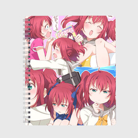 Тетрадь с принтом Anime в городе Новоалтайск, 100% бумага | 48 листов, плотность листов — 60 г/м2, плотность картонной обложки — 250 г/м2. Листы скреплены сбоку удобной пружинной спиралью. Уголки страниц и обложки скругленные. Цвет линий — светло-серый
 | anime | love live sunshine | аниме | живая любовь | сияние