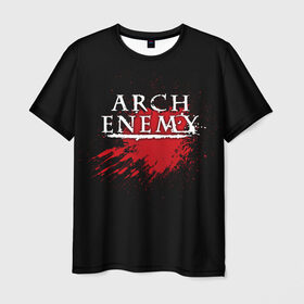 Мужская футболка 3D с принтом Arch Enemy в городе Новоалтайск, 100% полиэфир | прямой крой, круглый вырез горловины, длина до линии бедер | arch enemy | band | blood | metal | music | rock | атрибутика | группа | кровь | метал | музыка | рок