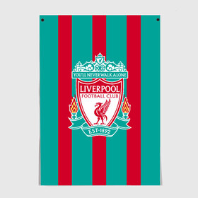 Постер с принтом Liverpool FC в городе Новоалтайск, 100% бумага
 | бумага, плотность 150 мг. Матовая, но за счет высокого коэффициента гладкости имеет небольшой блеск и дает на свету блики, но в отличии от глянцевой бумаги не покрыта лаком | england | football | liverpool fc | logo | sport | англия | арт | ливерпуль | лига | лого | спорт | текстура | фк | футбол | футбольный клуб | эмблема