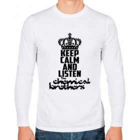 Мужской лонгслив хлопок с принтом Keep calm and listen The Chemical Brothers в городе Новоалтайск, 100% хлопок |  | brothers | chemical | the chemical brothers | альтернативный | биг бит | бигбит | бразер | бразерс | группа | дэнс | нео психодел | техно | том роулендс | трип хоп | хемикал | химикал | эд саймонс