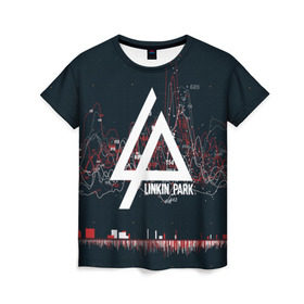 Женская футболка 3D с принтом Linkin Park Music в городе Новоалтайск, 100% полиэфир ( синтетическое хлопкоподобное полотно) | прямой крой, круглый вырез горловины, длина до линии бедер | linkin park | logo | music | pop | rock | usa | альтернатива | америка | металл | музыка | музыкальный | поп | рок | честер беннингтон