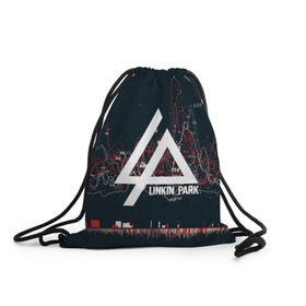 Рюкзак-мешок 3D с принтом Linkin Park Music в городе Новоалтайск, 100% полиэстер | плотность ткани — 200 г/м2, размер — 35 х 45 см; лямки — толстые шнурки, застежка на шнуровке, без карманов и подкладки | linkin park | logo | music | pop | rock | usa | альтернатива | америка | металл | музыка | музыкальный | поп | рок | честер беннингтон