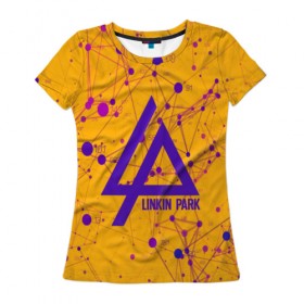Женская футболка 3D с принтом linkin park в городе Новоалтайск, 100% полиэфир ( синтетическое хлопкоподобное полотно) | прямой крой, круглый вырез горловины, длина до линии бедер | linkin park | logo | music | pop | rock | usa | альтернатива | америка | металл | музыка | музыкальный | поп | рок | честер беннингтон