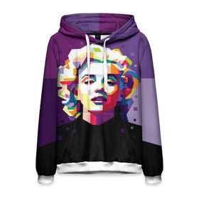 Мужская толстовка 3D с принтом Marilyn Monroe в городе Новоалтайск, 100% полиэстер | двухслойный капюшон со шнурком для регулировки, мягкие манжеты на рукавах и по низу толстовки, спереди карман-кенгуру с мягким внутренним слоем. | girl | marilyn | monroe | usa | актриса | девушка | звезда | монро | мэрилин | певица | сша