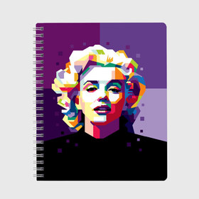 Тетрадь с принтом Marilyn Monroe в городе Новоалтайск, 100% бумага | 48 листов, плотность листов — 60 г/м2, плотность картонной обложки — 250 г/м2. Листы скреплены сбоку удобной пружинной спиралью. Уголки страниц и обложки скругленные. Цвет линий — светло-серый
 | Тематика изображения на принте: girl | marilyn | monroe | usa | актриса | девушка | звезда | монро | мэрилин | певица | сша