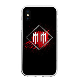 Чехол для iPhone XS Max матовый с принтом Marilyn Manson в городе Новоалтайск, Силикон | Область печати: задняя сторона чехла, без боковых панелей | band | blood | marilyn manson | metal | music | rock | атрибутика | группа | кровь | метал | музыка | рок