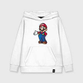 Детская толстовка хлопок с принтом Mario в городе Новоалтайск, 100% хлопок | Круглый горловой вырез, эластичные манжеты, пояс, капюшен | nintendo | марио | нинтендо