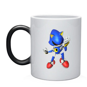 Кружка хамелеон с принтом Metal Sonic в городе Новоалтайск, керамика | меняет цвет при нагревании, емкость 330 мл | Тематика изображения на принте: метал соник | металл соник