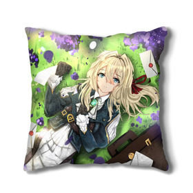 Подушка 3D с принтом Violet Evergarden в городе Новоалтайск, наволочка – 100% полиэстер, наполнитель – холлофайбер (легкий наполнитель, не вызывает аллергию). | состоит из подушки и наволочки. Наволочка на молнии, легко снимается для стирки | anime | violet evergarden | аниме | вайолет эвергарден