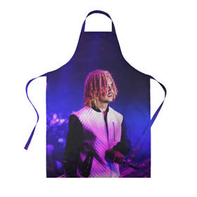 Фартук 3D с принтом Lil Pump - 102 в городе Новоалтайск, 100% полиэстер | общий размер — 65 х 85 см, ширина нагрудника — 26 см, горловина — 53 см, длина завязок — 54 см, общий обхват в поясе — 173 см. Принт на завязках и на горловине наносится с двух сторон, на основной части фартука — только с внешней стороны | eskeetit | esskeetit | lil pump | pamp | pump | лил памп | маленький насос | насос | памп | эшкере | эшкереее | эщкэрэ