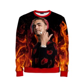 Детский свитшот 3D с принтом Lil Pump - 103 в городе Новоалтайск, 100% полиэстер | свободная посадка, прямой крой, мягкая тканевая резинка на рукавах и понизу свитшота | eskeetit | esskeetit | lil pump | pamp | pump | лил памп | маленький насос | насос | памп | эшкере | эшкереее | эщкэрэ