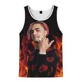Мужская майка 3D с принтом Lil Pump - 103 в городе Новоалтайск, 100% полиэстер | круглая горловина, приталенный силуэт, длина до линии бедра. Пройма и горловина окантованы тонкой бейкой | eskeetit | esskeetit | lil pump | pamp | pump | лил памп | маленький насос | насос | памп | эшкере | эшкереее | эщкэрэ