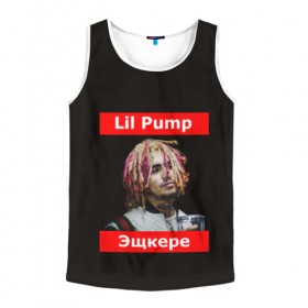 Мужская майка 3D с принтом Lil Pump - 104 в городе Новоалтайск, 100% полиэстер | круглая горловина, приталенный силуэт, длина до линии бедра. Пройма и горловина окантованы тонкой бейкой | eskeetit | esskeetit | lil pump | pamp | pump | лил памп | маленький насос | насос | памп | эшкере | эшкереее | эщкере | эщкэрэ
